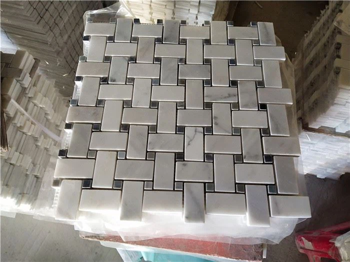 oriental white marble mosaic water-jet mosaic