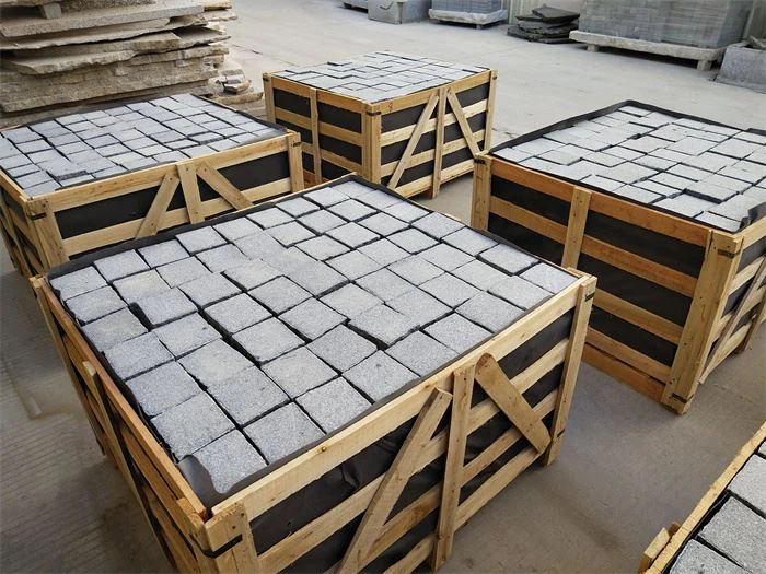 Black stone cube exterior