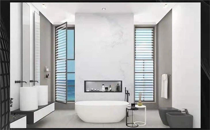 White porcelain paving slabs Invisible for wall floor
