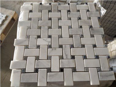 Dawb Marble Basketweave Mosaic