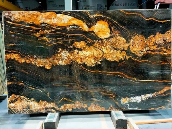 magma gold granite kitchen