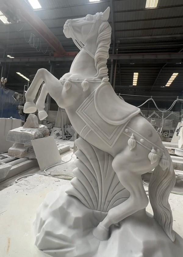 Marble Horse Sculpture