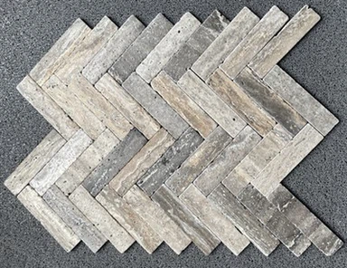 Nyiaj Travertine Herringbone