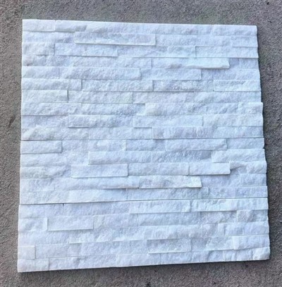 Dawb Quartzite Stacked Pob zeb